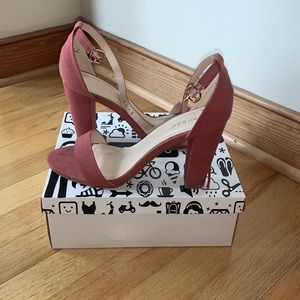 NWOT Pink Suede Heels